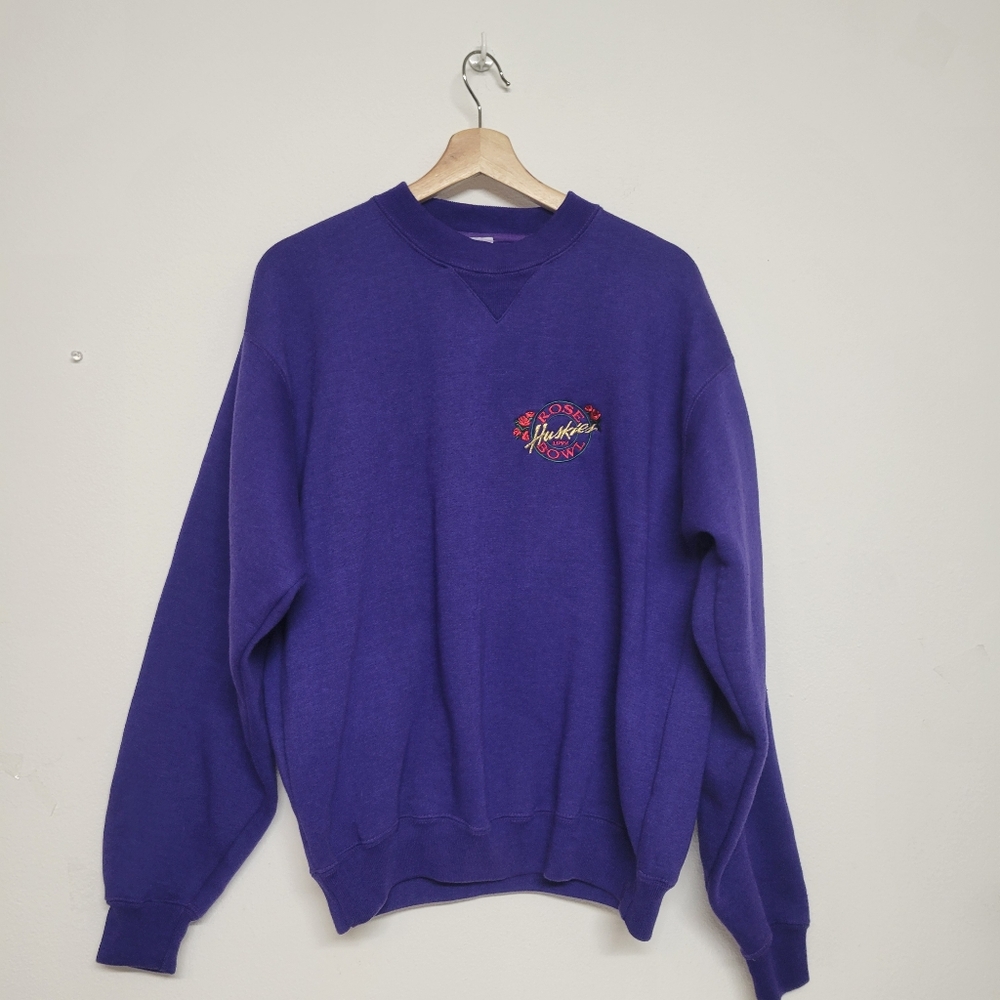 Vintage Rose 1992 bowl Huskies Purple Crew Neck Sweater - Picture 9 of 9